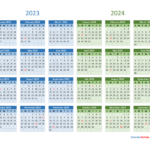 2023 2024 Two Year Calendar Free Printable Pdf Templates Images Images