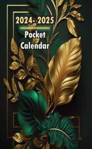2024 2025 Pocket Calendar Purse Size 4 X 6 5 2 Years Monthly Planner 