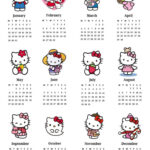 2024 Aesthetic Hello Kitty Calendar Made By Me Do Not Repost