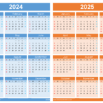 2024 And 2025 Calendar Printable 45y03