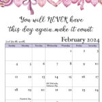2024 Motivational Calendar Printable Word Searches