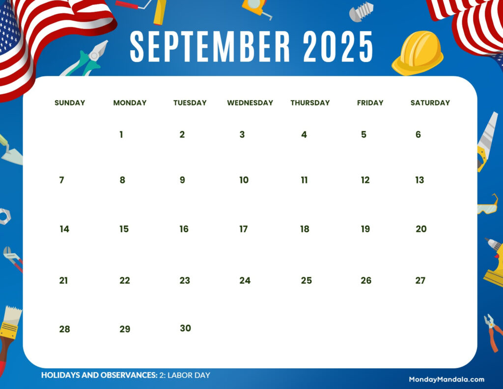 2025 Calendar Holidays Labor Day Bonni Christi
