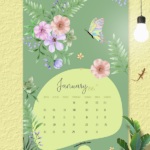 2025 Wall Calendar Floral Ideas Kiah Selene