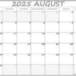 Blank August Calendar 2025 Printable Deva Muffin