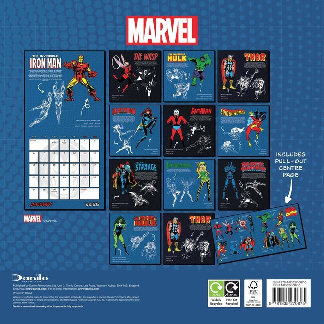Buying Marvel Comics Calendar 2025 Order Easily Online 