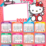 Calend rio 2025 Hello Kitty PNG Imagem Legal