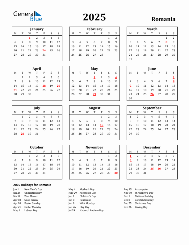 Calendar 2025 Romanesc Cu Sarbatori Legale Pdf Birgit Jerrilee