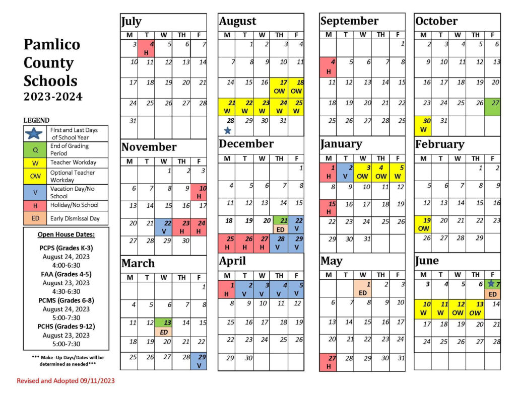 Calendar About Us Pamlico County Schools