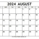Calendar August 2024 Printable Free Dody Lynette