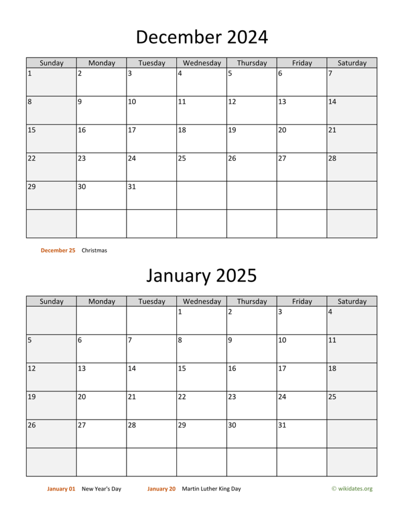 Calendar For December 2024 And January 2024 Calendar Mae Valina