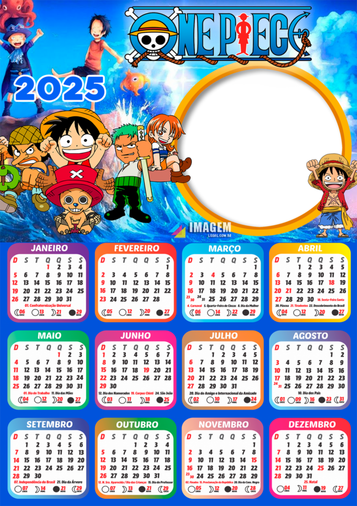 Calendario 2025 One Piece Con Danyette