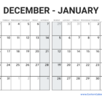 December 2024 January 2024 Calendar Good Calendar Idea