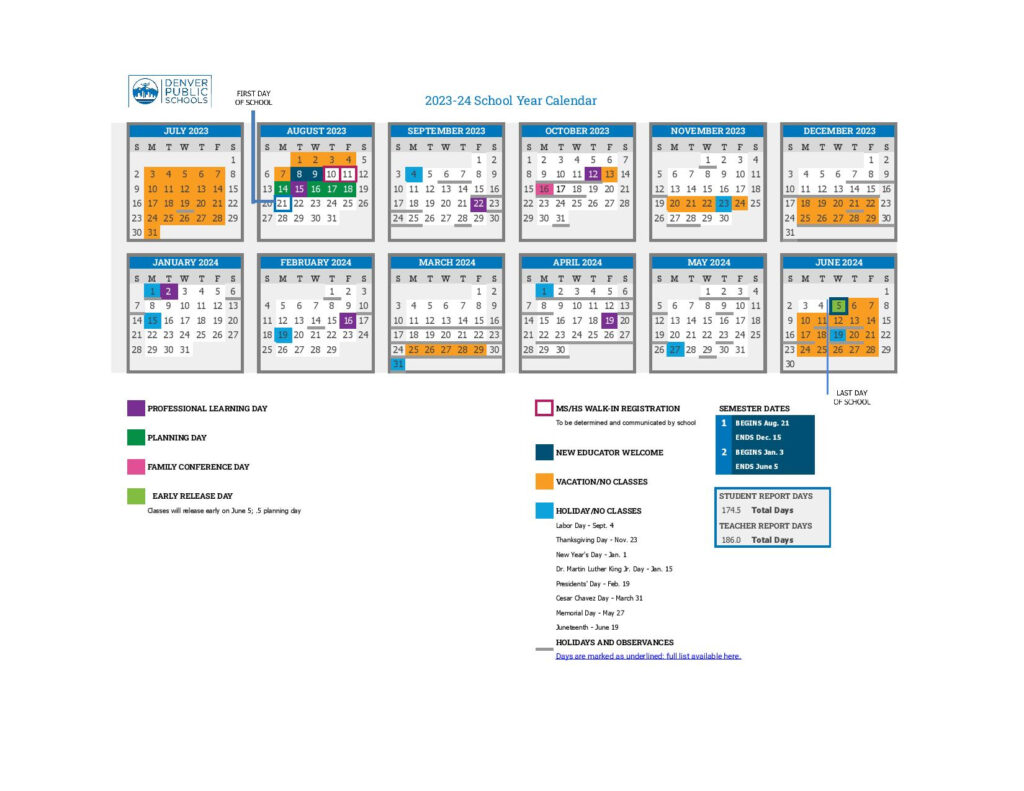 Denver Public Schools 2025 26 Calendar Erin Odessa
