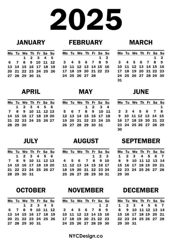 Downloadable Calendar For 2025 Plan Ahead With Printable And Digital 
