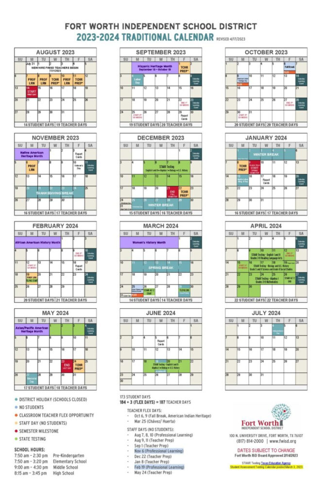 Fort Worth Isd 2024 2025 Calendar Google Jodi Rosene