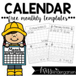 Free Kindergarten Calendar Printables Printable Word Searches