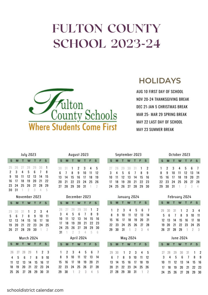 Fulton County Schools 2024 2025 Calendarcalendar Bill Marion