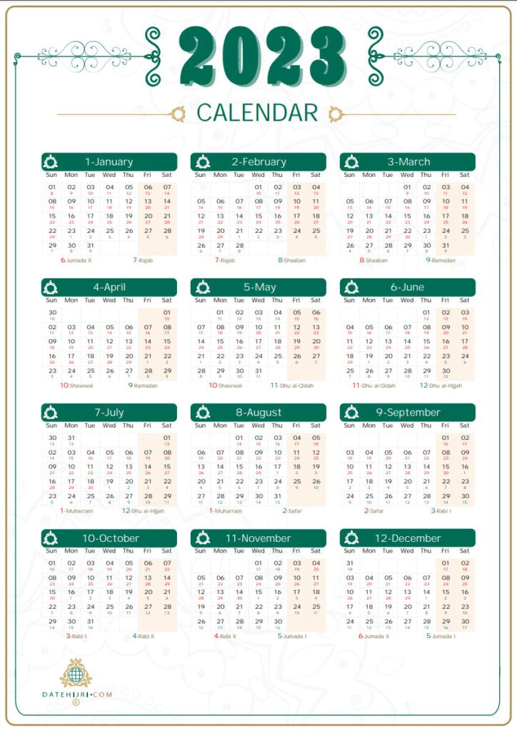 Hijri Calendar 2025 Saudi Arabia Gena Pegeen