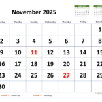 Kalender 2025 November Deina Eveline