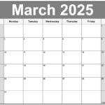 March Calendar 2025 Printable Free Plan Your Month Effectively