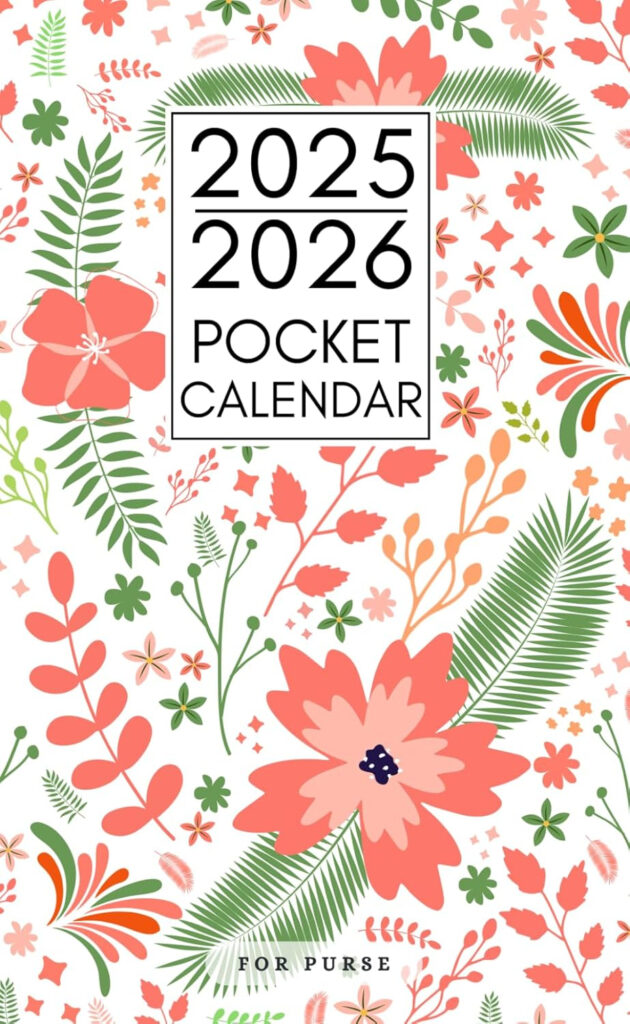 Pocket Calendar 2025 2026 For Purse 2 Year Pocket Planner January 2025 