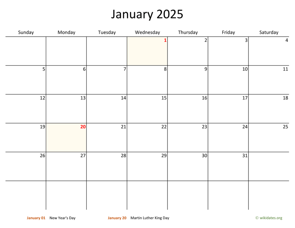 Printable Calendar 2025 PDF Your Essential Guide To Time Management 