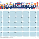 September Calendar 2025 Labor Day Elsie Myriam