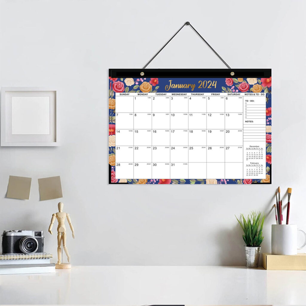 Wall Calendar 2022 Monthly With Pockets Desk Planner 2022 2023 Bubble 