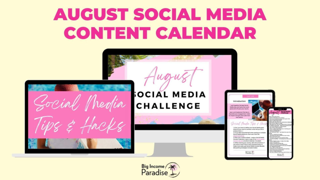 100 Killer August Social Media Ideas Free Content Calendar