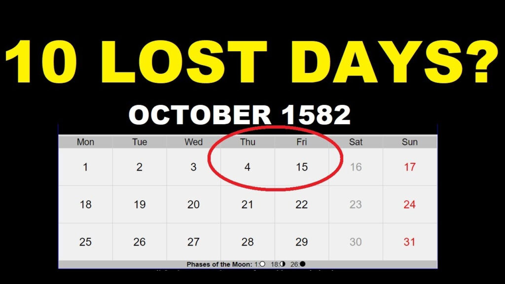 1582 October Calendar Prntbl concejomunicipaldechinu gov co