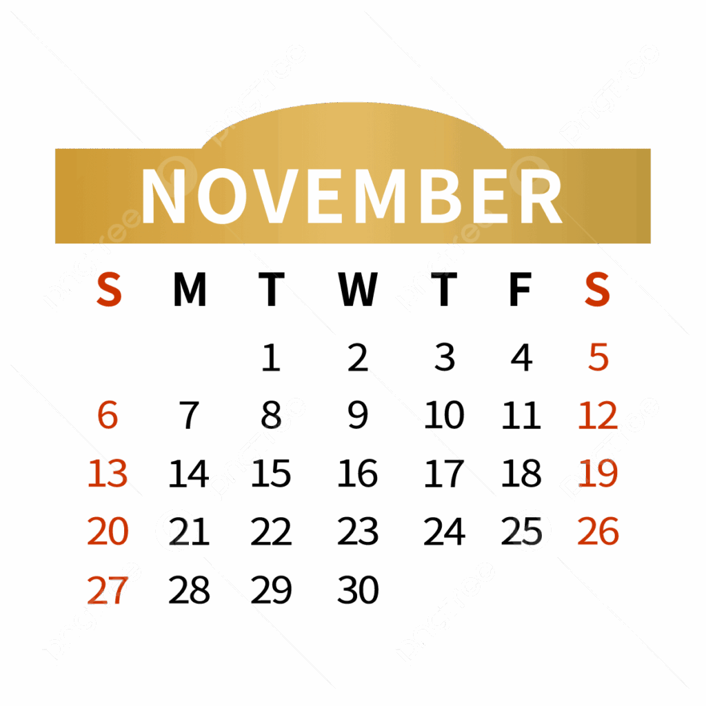 2023 New Year Desk Calendar Month Calendar November Gold Desk Calendar 