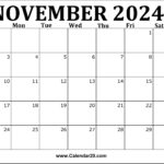 2024 Calendar Nov Dulsea Caralie