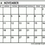2024 November Calendar With Holidays Printable Calendar 2024 Calendar
