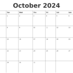 2024 October Calendar Printable Free Pdf Blank September 2024 Calendar