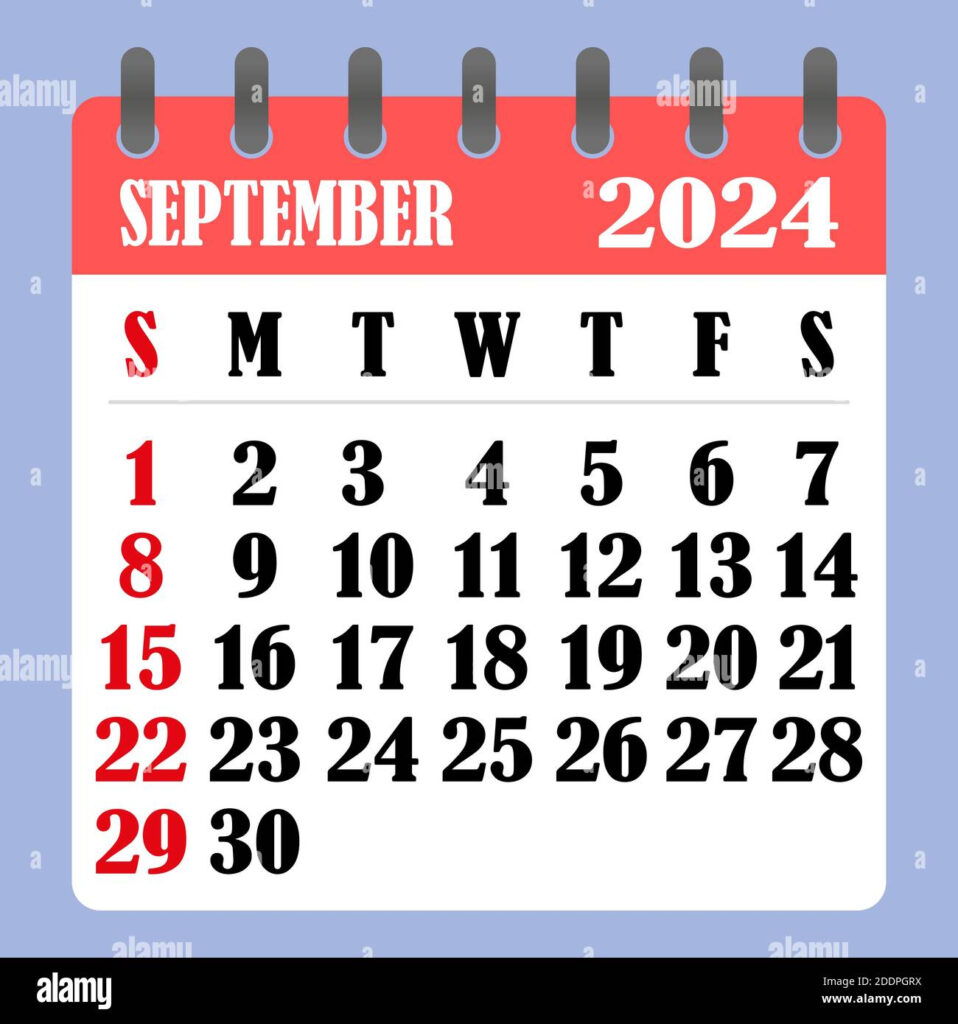 2024 September Calendar Clip Art Korie Bernadina