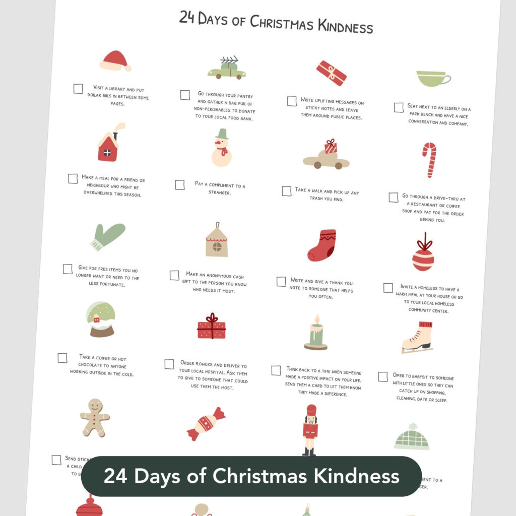 24 Acts Of Kindness Good Deeds Kids And Family Activity December 