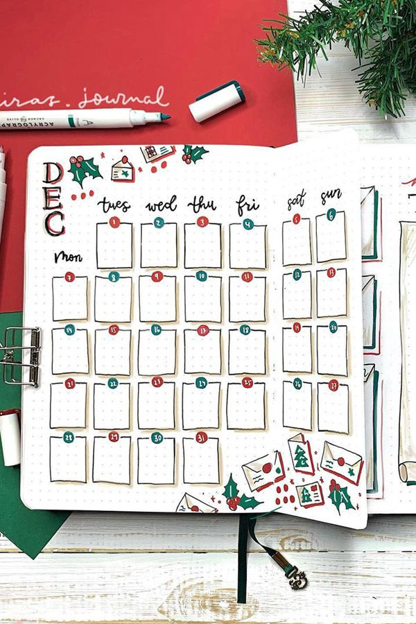 25 December Bullet Journal Ideas Monthly Pages For December