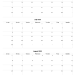 3 Month Calendar June July August 2024 Printable Daryl Emiline