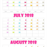 3 Month Calendar Printable June July August 2024 Libby Clarette