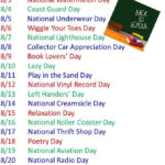 30 Holidays To Celebrate This August Learn About All The Silly And