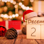 3D Illustration Render December 24th Christmas Eve Date On Calendar