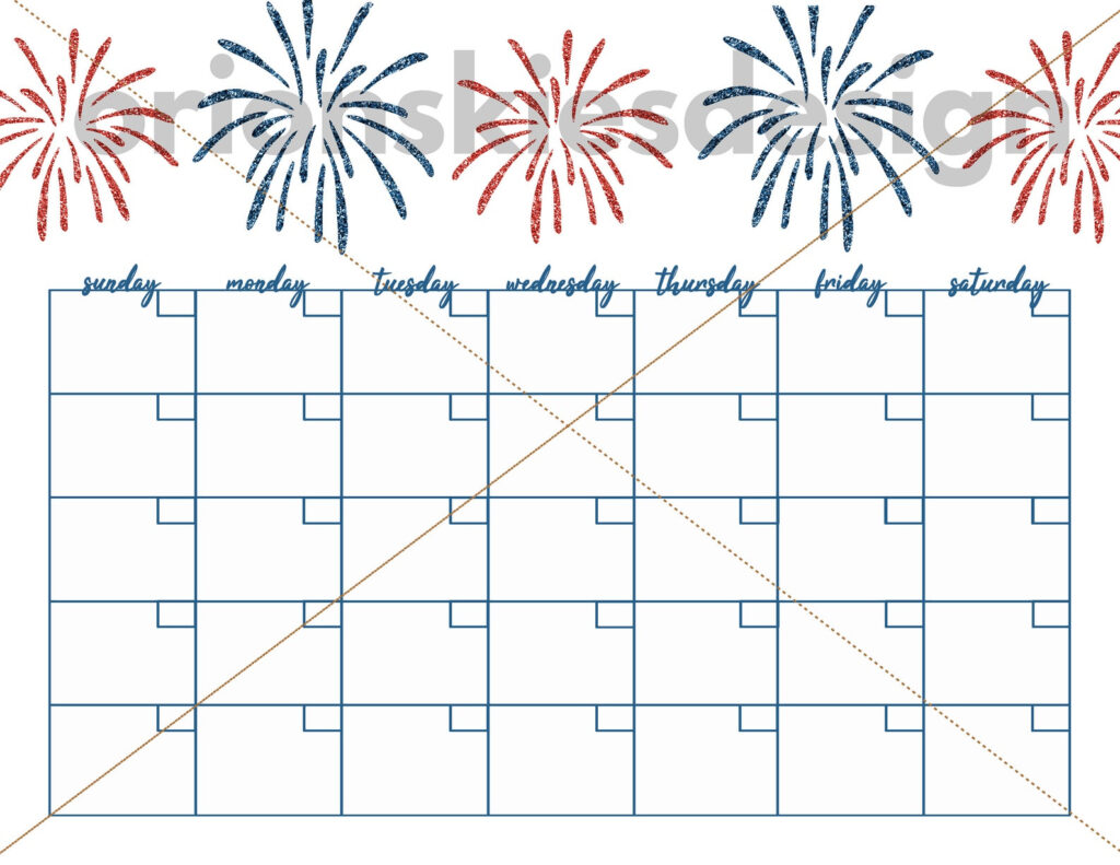 4th Of July Calendar Ideas Fern Marrilee