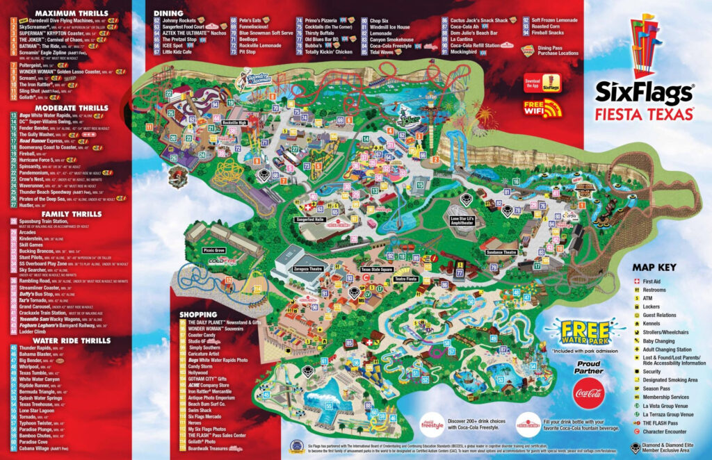 6 Flags Fiesta Texas Calendar Rea Leland