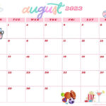 August 2023 Calendar Monday Start Digital Printable Etsy