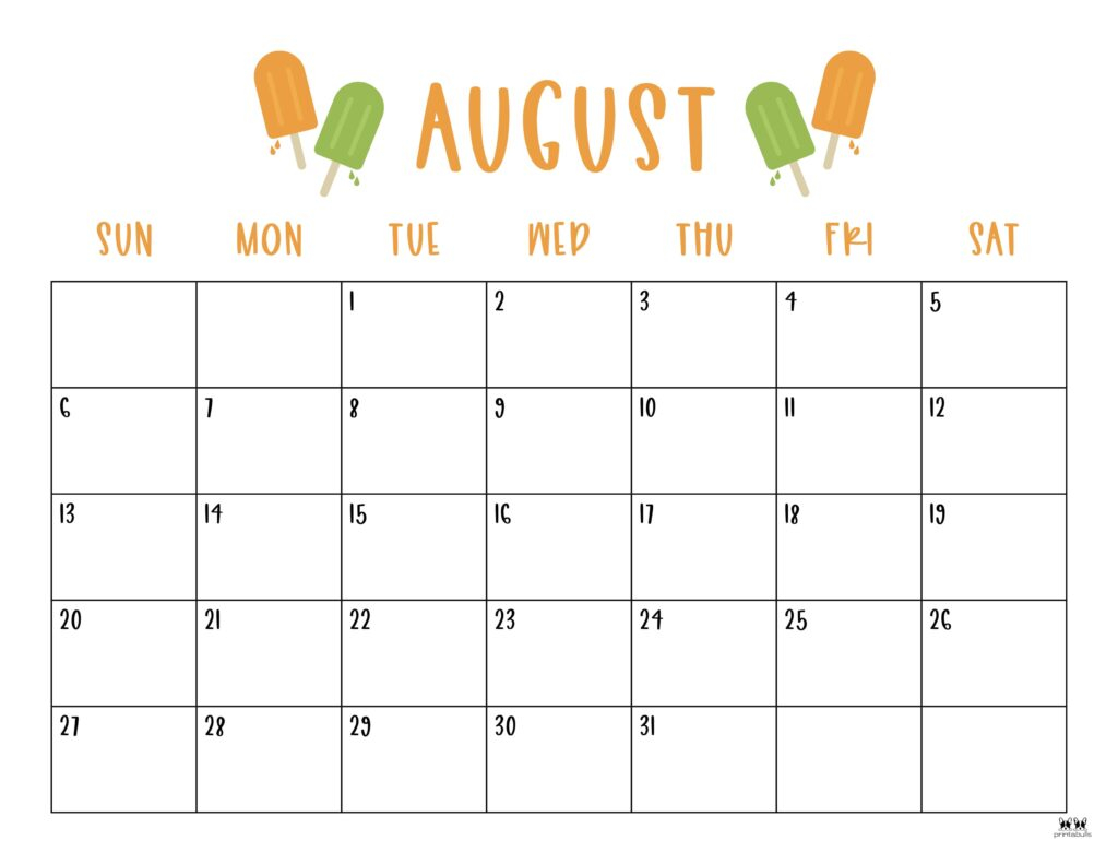 August 2023 Calendar Printable Printable Template Calendar