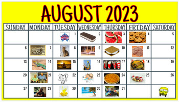 August 2023 National Day Calendar By KillionCreations TPT