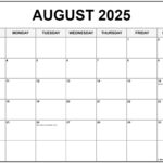 August 2025 Calendar In Excel Gayle A Winchell