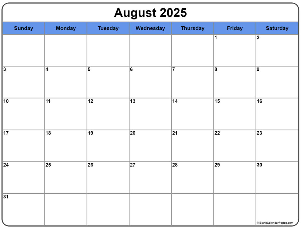 August 22 Calendar Printable