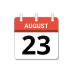 August 23rd Calendar Icon Vector Concept Of Schedule Business And