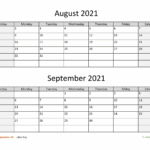 August And September 2021 Calendar WikiDates